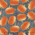 Midnight Spell - Pumpkins Black Metallic Yardage
