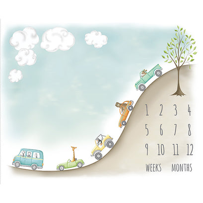 Milestone Designer Baby Mats - Animal Cars Baby Mat Panel