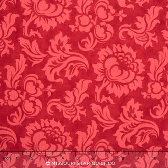 Mille Couleurs - 108" Wide Damask Madder Red Backing