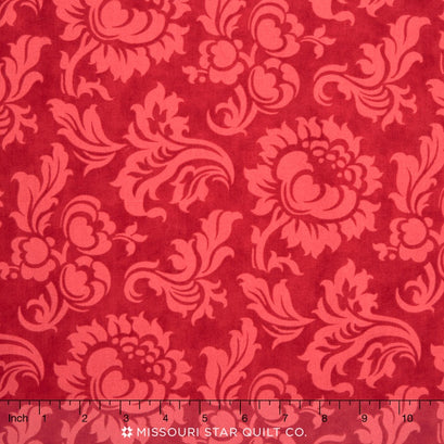 Mille Couleurs - 108" Wide Damask Madder Red Backing
