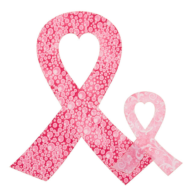 Missouri Star Breast Cancer Heart Ribbon Precut Fused Appliqué Shapes