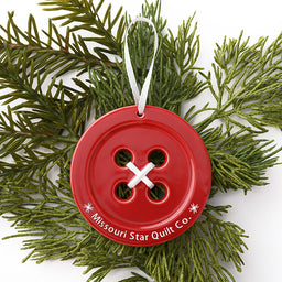 Missouri Star Button Ornament - Red Primary Image