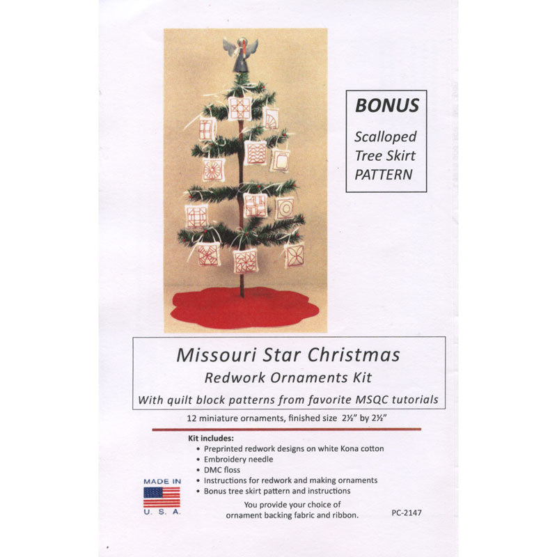 Missouri Star Christmas Redwork Ornament Kit Alternative View #2