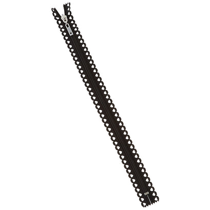 Missouri Star Fancy Zips - 14" Hearts Black