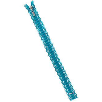 Missouri Star Fancy Zips - 14" Lacy Eyelet Blue
