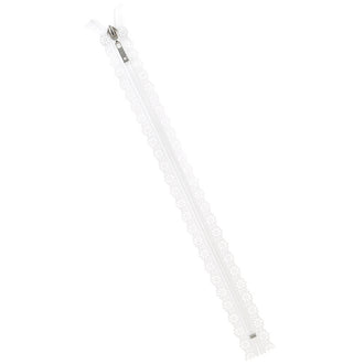 Missouri Star Fancy Zips - 14" Lacy Eyelet White