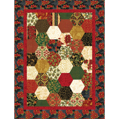 Missouri Star Holiday Flourish Easy Half-Hexagon Kit