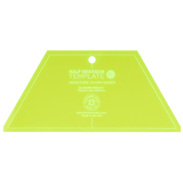 Missouri Star Large Half Hexagon Template for 10" Squares