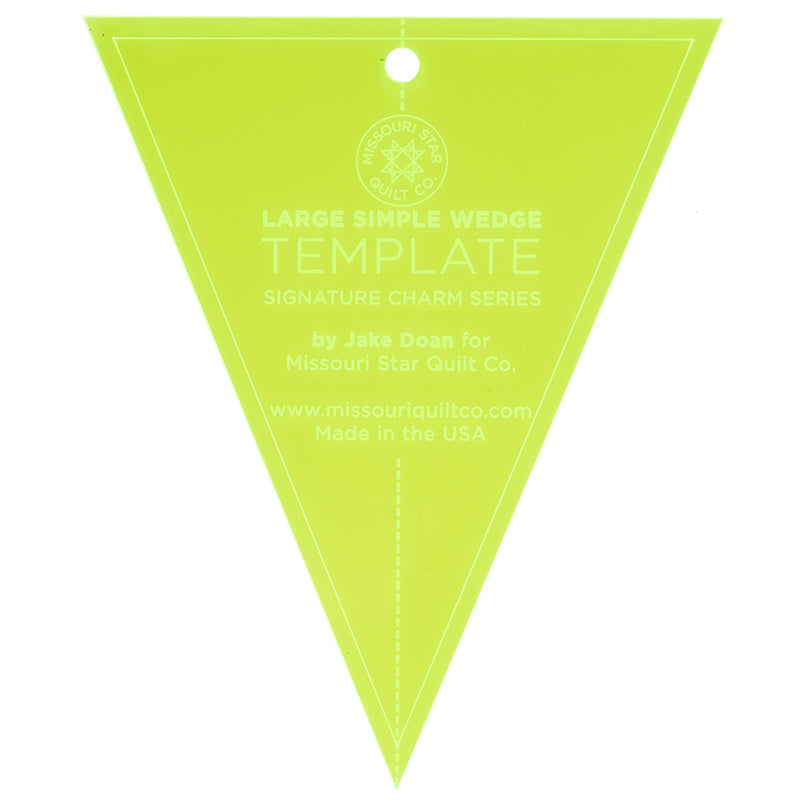 Missouri Star Large Simple Wedge Template for 10