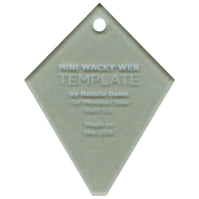 Missouri Star Limited Edition Mini Periwinkle (Wacky Web) Template for 2.5" Charm Packs - Blue