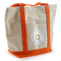 Missouri Star Measure Twice Cut Once Canvas Tote with Orange Handles