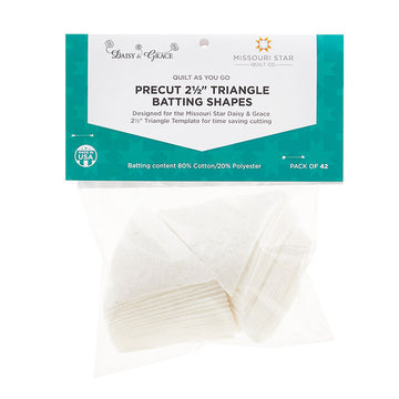 Missouri Star Quilt As You Go 2 1/2" Triangle Precut Batting Shapes