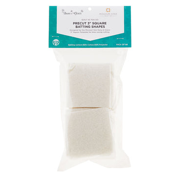 Missouri Star Quilt As You Go 3" Square Precut Batting Shapes