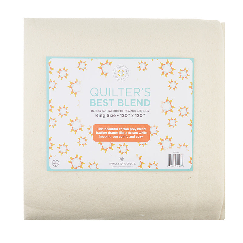 Thin quilt batting with 80% Cotton - perfect to back your small embroidery  projects and wall quilts.