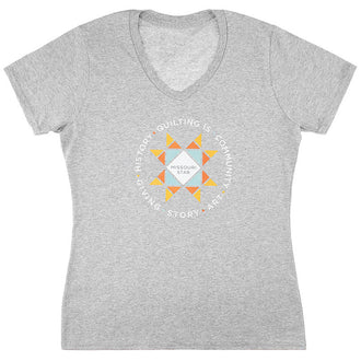 Missouri Star Quilting Is Heather Grey T-Shirt - 4XL