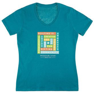 Missouri Star Quilting Is Teal T-Shirt - 3XL