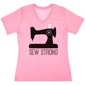 Missouri Star Sew Strong V-Neck Pink T-Shirt - 3XL