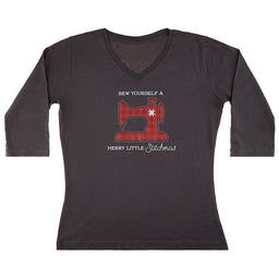 Missouri Star Sew Yourself A Merry Little Stitchmas 3/4 Sleeve Shirt - XL