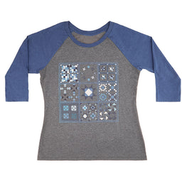 Missouri Star Triple Play Quilt Block Blue Jersey - XL Primary Image