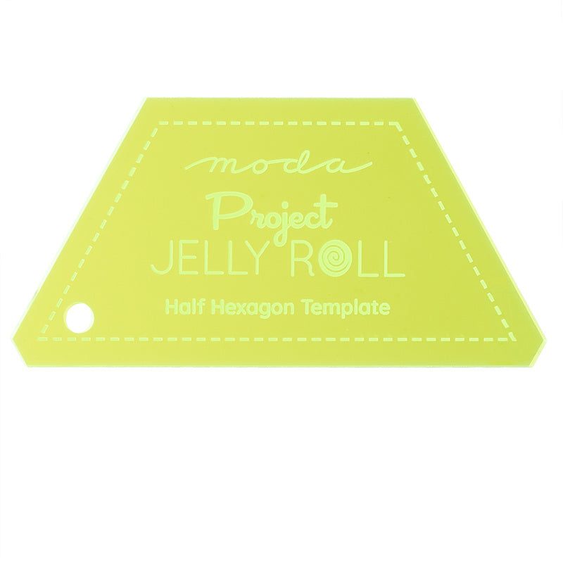 Moda Project Jelly Roll Half Hexi Template