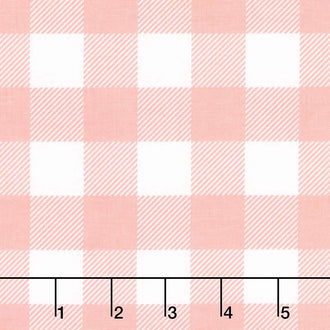 Modern Farmhouse - Buffalo Check Coral Yardage
