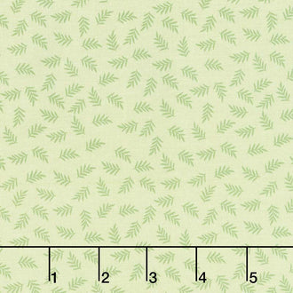 Modern Farmhouse - Fern Leaves Green Yardage