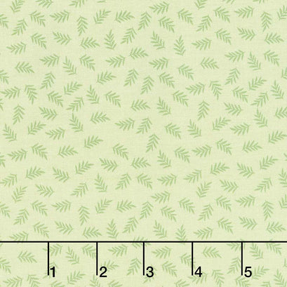 Modern Farmhouse - Fern Leaves Green Yardage