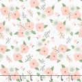 Modern Farmhouse - Modern Floral White Metallic Yardage