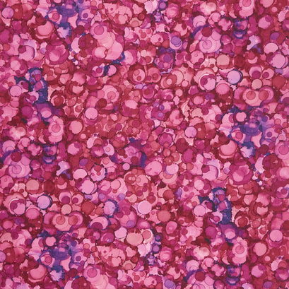 Modern Love - Ink Blotch Texture Dark Pink Digitally Printed Yardage