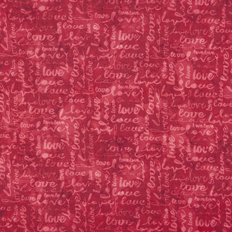 Modern Love - Multi Directional Red Digitally Printed Yardage