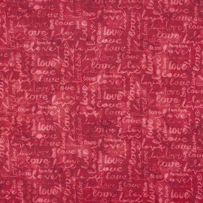 Modern Love - Multi Directional Red Digitally Printed Yardage