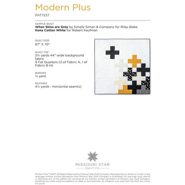 Modern Plus Pattern by Missouri Star