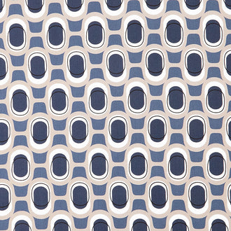 Modern Retro - Orbs Blue Yardage