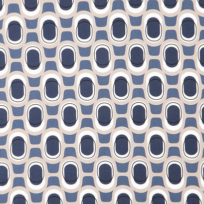 Modern Retro - Orbs Blue Yardage