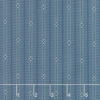 Mood in Blue - Indigo Stripe Blue Yardage