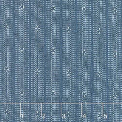Mood in Blue - Indigo Stripe Blue Yardage