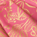 Moody Bloom - Leaf it to Me Fuchsia Metallic Yardage