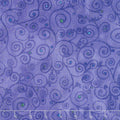 Moonlight Plume - Swirl Vine Purple Metallic Yardage