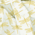 Moonlight Serenade - Dragonfly Serenade Cream Metallic Yardage