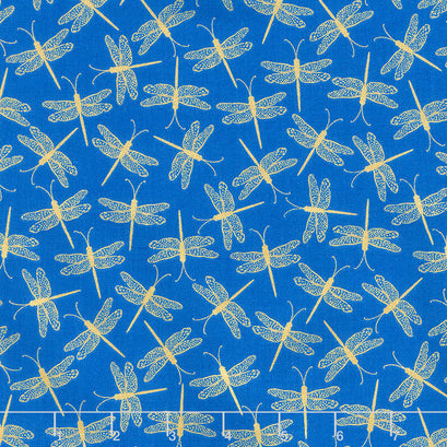 Moonlight Serenade - Dragonfly Serenade Royal Metallic Yardage