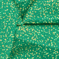 Moonlight Serenade - Moonlit Dots Kelly Green Metallic Yardage