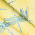 Moonlight Serenade - Moonlit Dragonflies Yellow Metallic Yardage