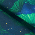 Moonlight Serenade - Moonlit Lily Pads Indigo Emerald Metallic Yardage