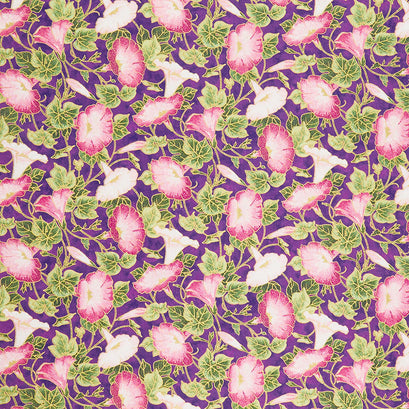 Morning Glory - Purple Multi Metallic Yardage