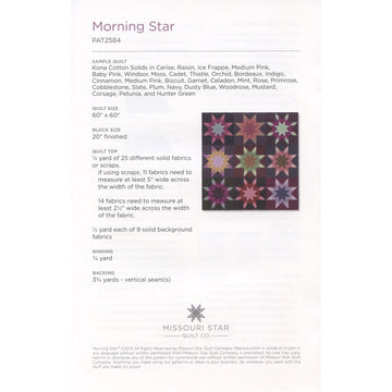 Morning Star Quilt Pattern by Missouri Star Alternative View #1
