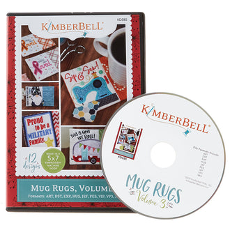Mug Rugs, Volume 3 Machine Embroidery Pattern & CD