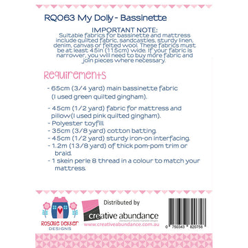 My Dolly Bassinette Pattern Alternative View #1