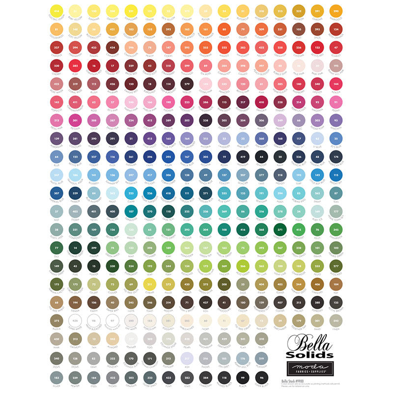 Bella Color Chart