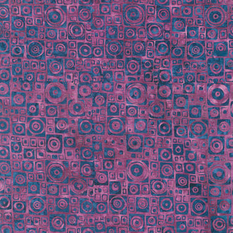 Mystery Batiks - Square Circle Purple Yardage