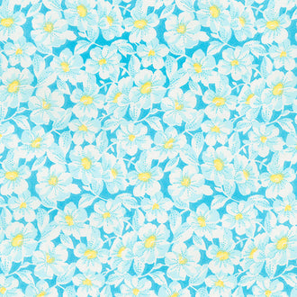 Nana Mae IV - Large Daisy Aqua Yardage